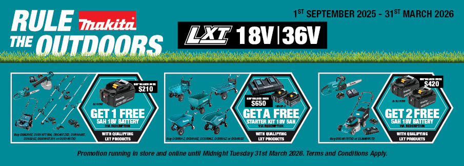 Makita Rule the Outdoors LXT Redemptions Sept 2025 - Mar 2026